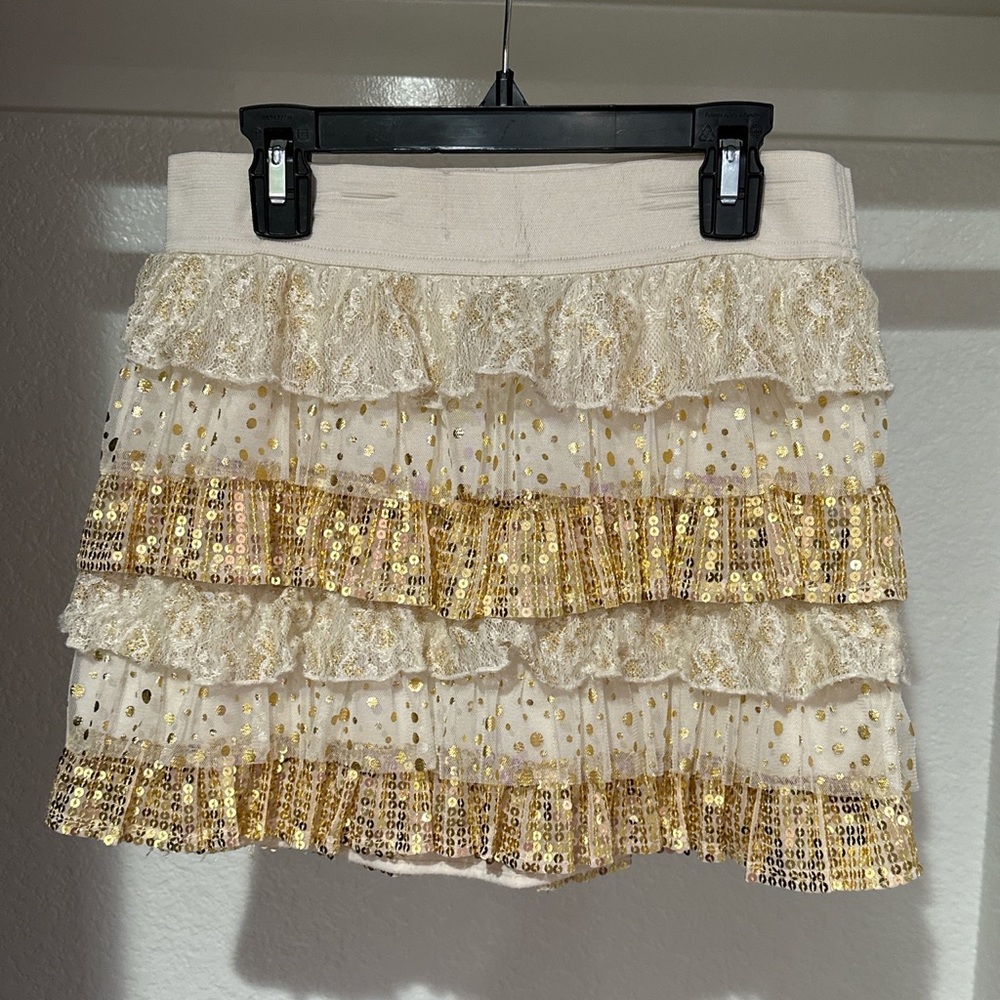 Kids SO Gold and Cream Skirt